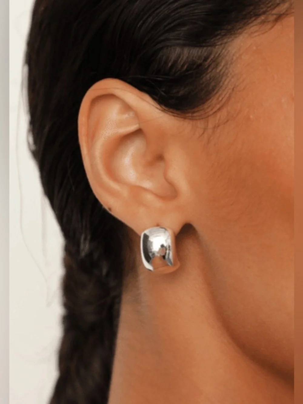 Heaven Mayhem Ky Hoop Smooth Earrings Silver NIB